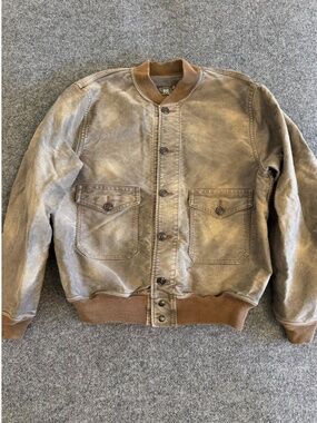 RRL Ralph Lauren Jungle Cloth Bomber Jacket XL Double RL Military Deck Rare